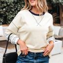  Ashley Striped Long Sleeve Two-in-one Top