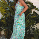  Ashlyn Floral Lace Tied Strap Empire Waist Maxi Dress