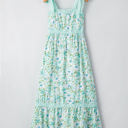  Ashlyn Floral Lace Tied Strap Empire Waist Maxi Dress