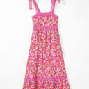  Ashlyn Floral Lace Tied Strap Empire Waist Maxi Dress