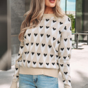  Aspyn Ribbed Trim Loose Sweater