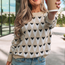  Aspyn Ribbed Trim Loose Sweater