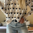  Aspyn Ribbed Trim Loose Sweater