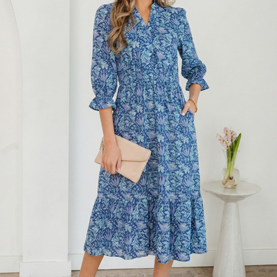 Athena Bracelet Sleeve Long Dress