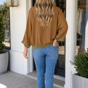  Athena Trim Patchwork Front Blouse