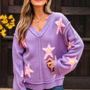  Aubrey Brushed Star Oversize Sweater