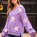  Aubrey Brushed Star Oversize Sweater