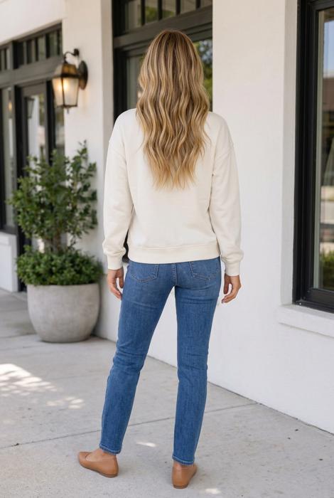 Aubri Pattern Crewneck Sweatshirt