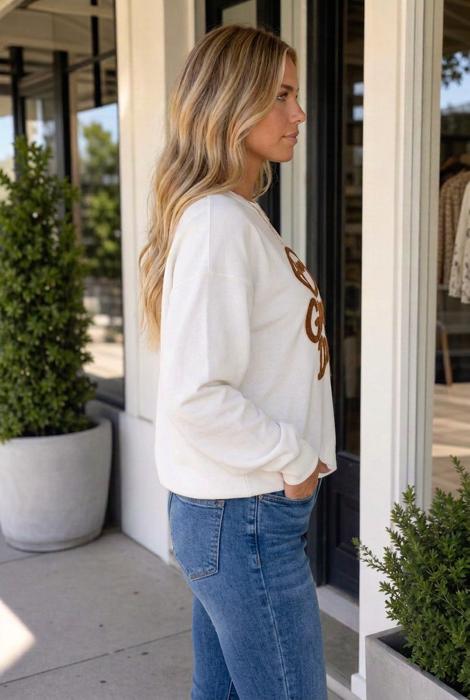 Aubri Pattern Crewneck Sweatshirt