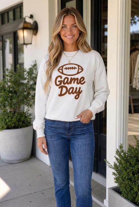 Aubri Pattern Crewneck Sweatshirt