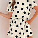  Aurelia Dot Short Sleeve Top Set