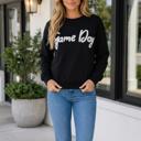 Black Medium Auriana Drop Shoulder Sweatshirt