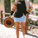  Aurora Raglan Patchwork Long Sleeve Top