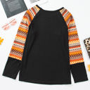 Aurora Raglan Patchwork Long Sleeve Top