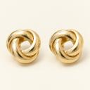  Ava Interlocking Metal Knot Stud Earrings