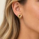  Ava Interlocking Metal Knot Stud Earrings