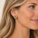  Ava Interlocking Metal Knot Stud Earrings