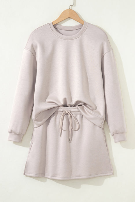 Ava Pullover Drawstring Mini Skirt
