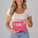  Avery Girl Power Slogan Beaded Coin Pouch
