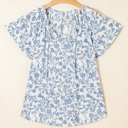  Avianna Print Fantasy Fluttering Blouse