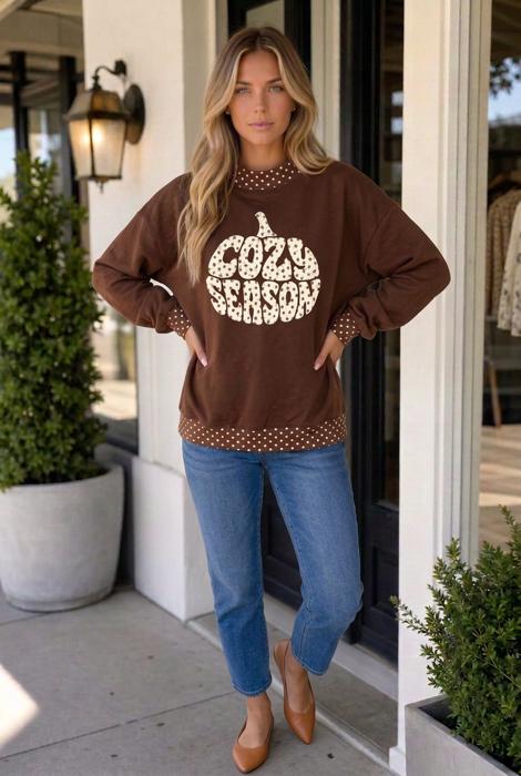 Avianna Season Pumpkin Graphic Sweatshirt