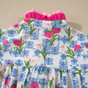  Aya Flutter Sleeve Half Blouse