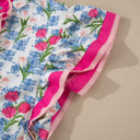  Aya Flutter Sleeve Half Blouse