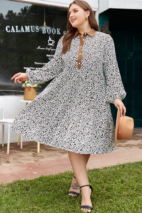 Ayah Sleeve Loose Mini PLUS Dress