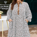 Khaki XXXXL Ayah Sleeve Loose Mini PLUS Dress
