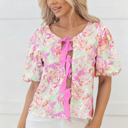  Ayla Short Puff Sleeve Blouse