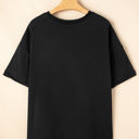  Ayra Loose Half Sleeve Hi Low Hem Top