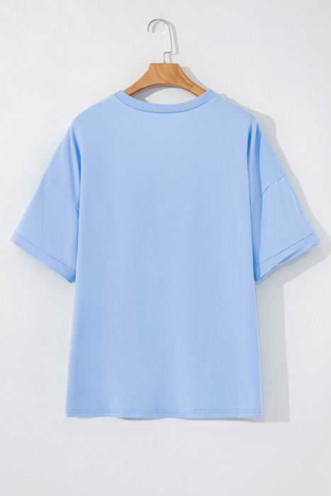 Ayra Loose Half Sleeve Hi Low Hem Top