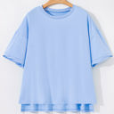 Myosotis Small Ayra Loose Half Sleeve Hi Low Hem Top