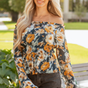  Azalea Sleeve Smocked Peplum Top