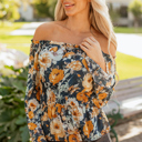  Azalea Sleeve Smocked Peplum Top