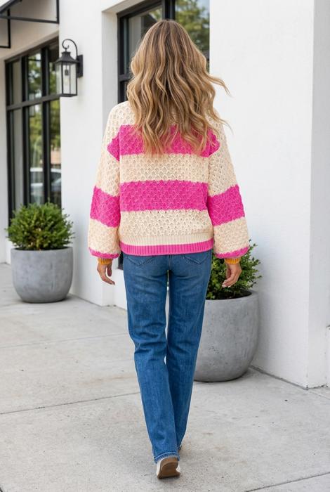 Azalea Texture Drop Shoulder Sweater