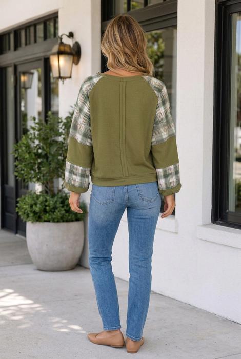 Bailee Seam Bubble Sleeve Top
