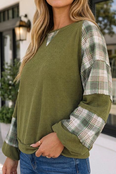 Bailee Seam Bubble Sleeve Top