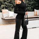  Bailey Ribbed Knit Cold Shoulder Sweater