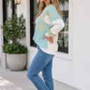  Belinda Light Plaid Patchwork Long Sleeve Top