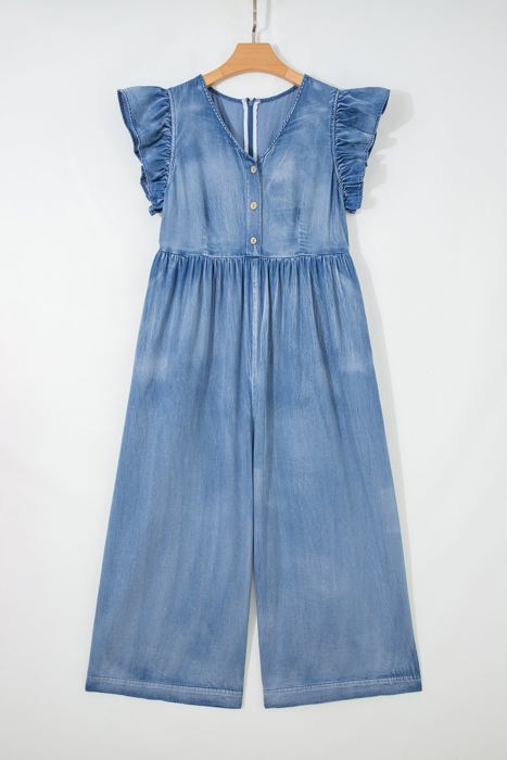 Bella Sleeve Wide Leg Jumpsuit