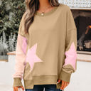 Pink Small Bern Hem Drop Shoulder Sweatshirt