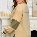  Bethany Patchwork Drop Shoulder PLUS Pullover