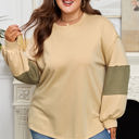  Bethany Patchwork Drop Shoulder PLUS Pullover