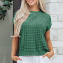  Birdie Textured Short Sleeve Sweater