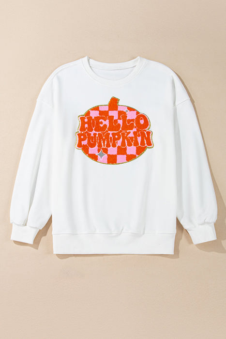 Blair Halloween Pumpkin Patched Pullover Sweatshirt