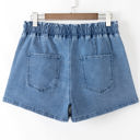  Braelynn Drawstring High Waist Casual Denim Shorts