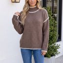 Dark Khaki XL Braelynn Drop Shoulder Relaxed Sweater