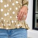  Brenda Ruffle Hem Casual Shirt