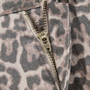  Brianna Leopard Frayed Edge Wide Leg High Waist Jeans